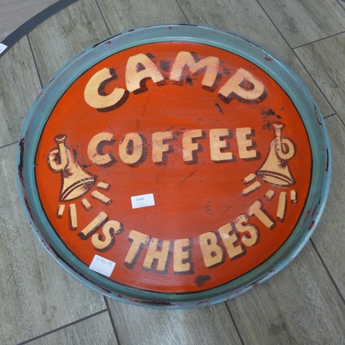 1440 - A Camp Coffee advertisement tray, 511-2 * this lot is subject to VAT