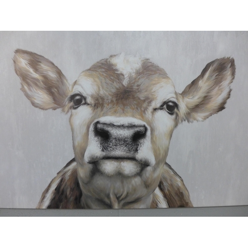 1411 - A canvas print of a cow, DM007C * this lot is subject to VAT