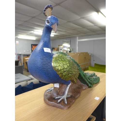 1432 - A large design Toscano regal peacock statue