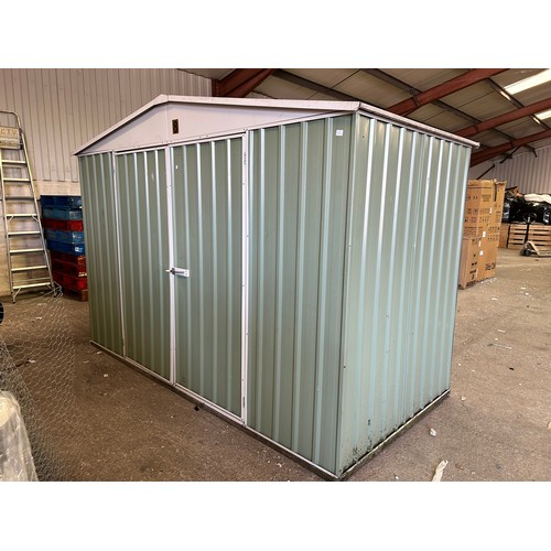 2396 - Large metal garden shed - complete - 3m x 1.57m x 2.13m