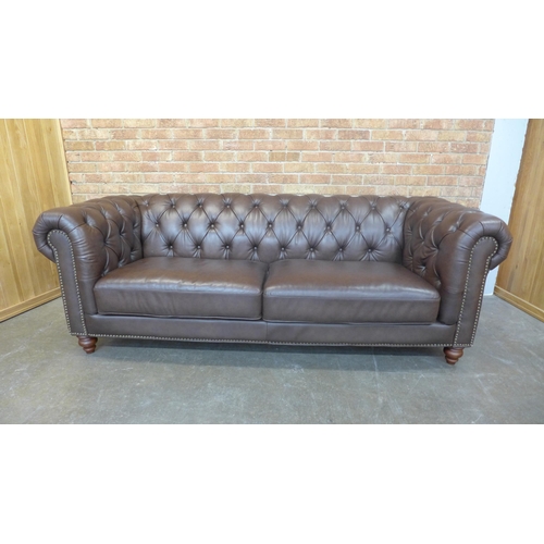 1309 - New Allington 3 Seater Brown Leather Sofa (model:- 581LS), original RRP £1666.66 + VAT (H=80cm x W=2... 