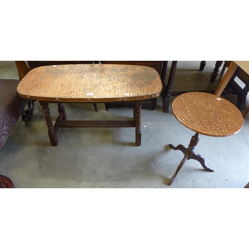 200 - Two copper topped coffee tables