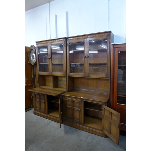 225 - A pair of Ercol Golden Dawn elm bookcases