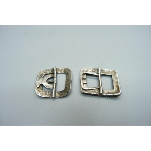 1035 - Two Georgian buckles, a/f