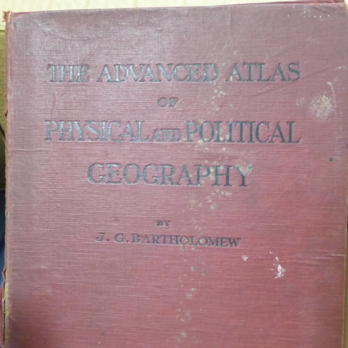 1125 - A box of Ordnance Survey maps, stamps, an Atlas, Nottingham In Pictures book, etc. **PLEASE NOTE THI... 