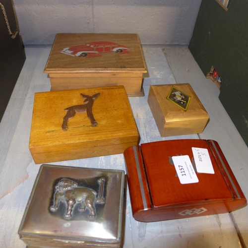 1157 - Five 1930's boxes  **PLEASE NOTE THIS LOT IS NOT ELIGIBLE FOR POSTING AND PACKING**