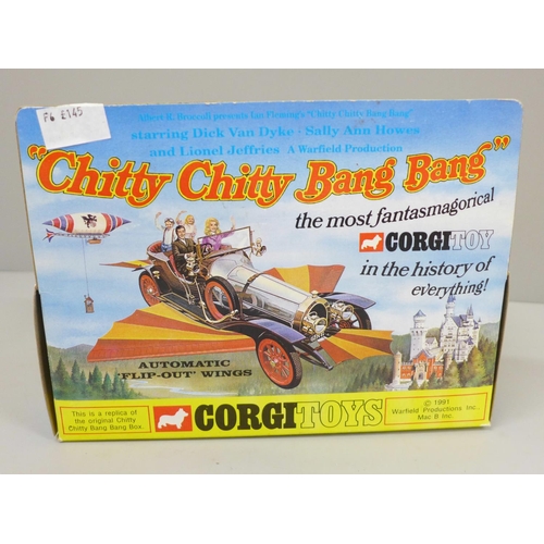 648 - A Corgi Toys 1991 Replica 'Chitty Chitty Bang Bang', boxed