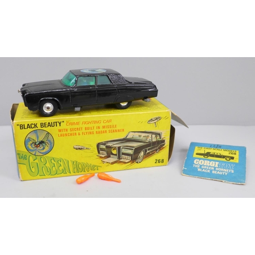 649 - A Corgi Toys Green Hornet 'Black Beauty' 268 boxed, box a/f