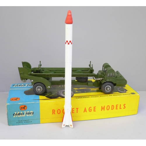 677 - A Corgi Major Toys guided missile on erector vehicle 1113, boxed