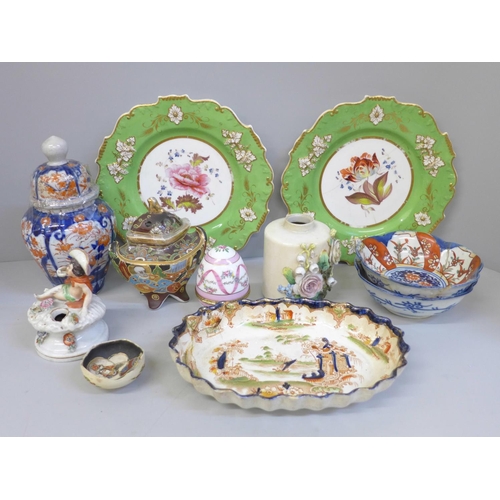 699 - A box of mixed oriental and other decorative china