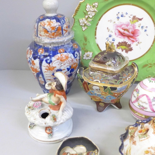 699 - A box of mixed oriental and other decorative china