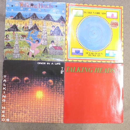 710 - Talking Heads; three LP records and two 12