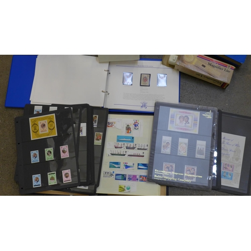 744 - A collection of stamps including First Day Covers, Royalty commemoratives and worldwide