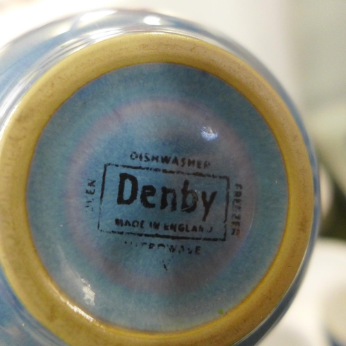 788 - A collection of blue Denby dinnerwares