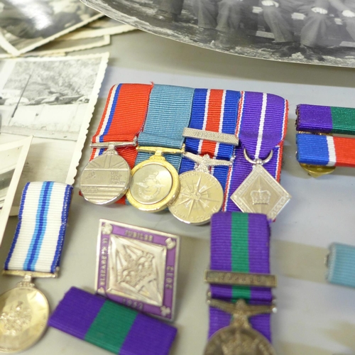 802 - A set of medals awarded to 4164011 Senior Aircraftman Philip Backler, Royal Air Force and matching m... 