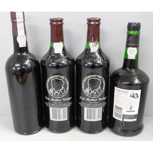 825 - Four bottles of Port including Partners Ruby Port and Niepoort