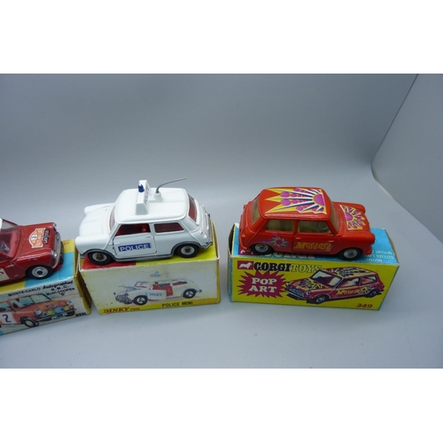 871 - Four Corgi Toys model Minis, (reproduction boxes)