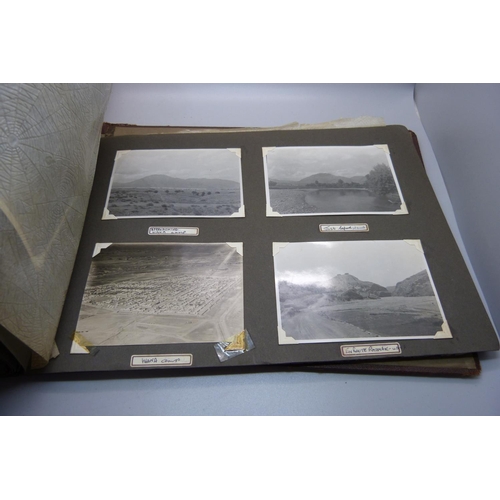 887 - Two albums of photographs taken by RAF Flt/Lt S. N. Walker CBE during his service with 84 and 27 squ... 