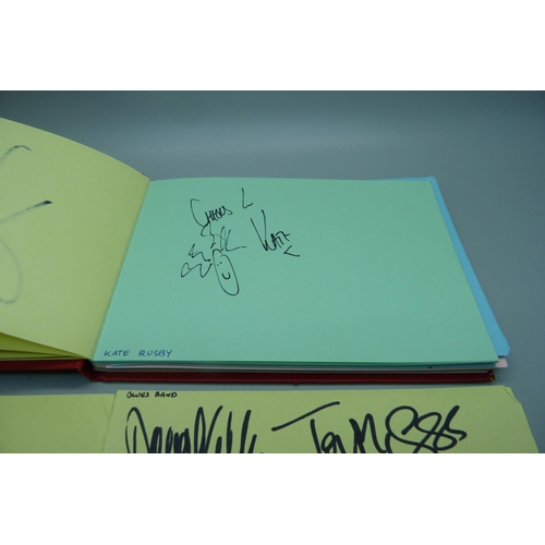 930 - An autograph book including The Zombies, Manfred Mann, Fortunes, Ian Anderson, Alan Price, Joan Baez... 