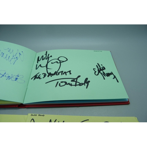 930 - An autograph book including The Zombies, Manfred Mann, Fortunes, Ian Anderson, Alan Price, Joan Baez... 