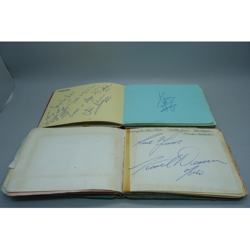 931 - Two 1960's autograph books including Undertakers, Mojos and Manfred Mann