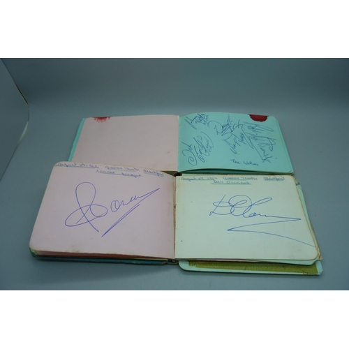 931 - Two 1960's autograph books including Undertakers, Mojos and Manfred Mann