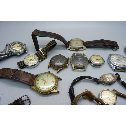 935 - A collection of vintage wristwatches, lady's and gentleman's