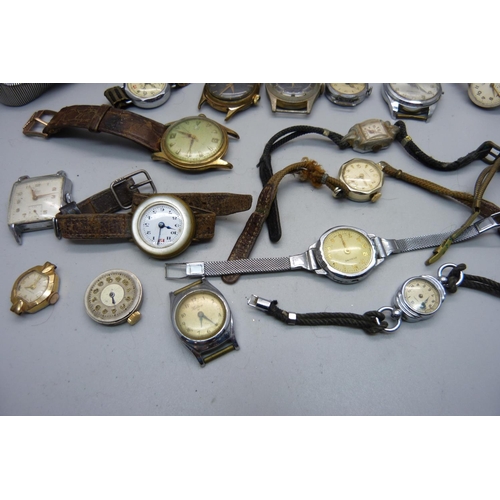 935 - A collection of vintage wristwatches, lady's and gentleman's