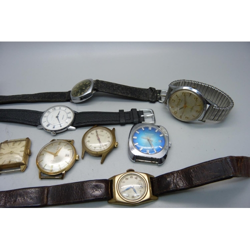 936 - A collection of vintage wristwatches