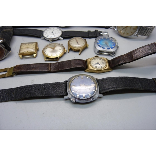 936 - A collection of vintage wristwatches