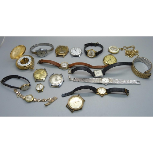 955 - Mechanical wristwatches, pocket watches and fob watches