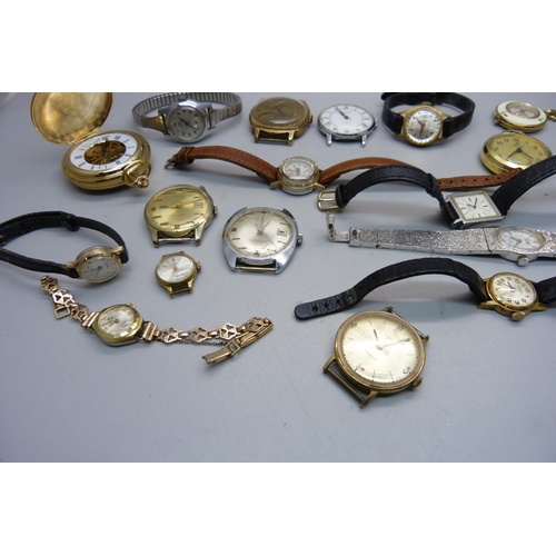 955 - Mechanical wristwatches, pocket watches and fob watches