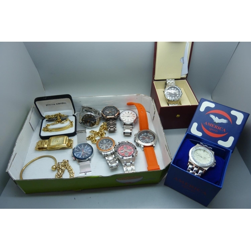 957 - Ingersoll Gems, American Sports, Aria, Lorus and other fashion wristwatches and plated jewellery