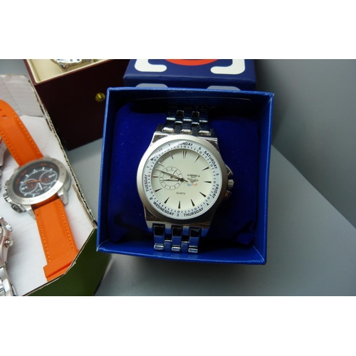 957 - Ingersoll Gems, American Sports, Aria, Lorus and other fashion wristwatches and plated jewellery