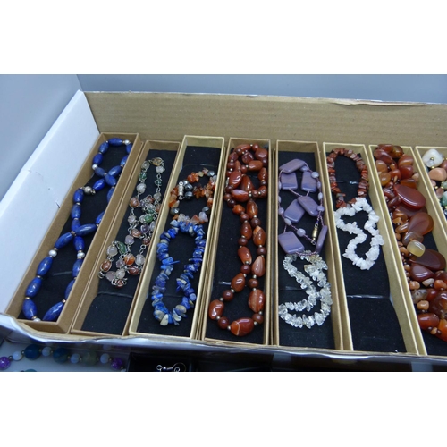 965 - A collection of semi-precious stone set jewellery,(22 pieces)