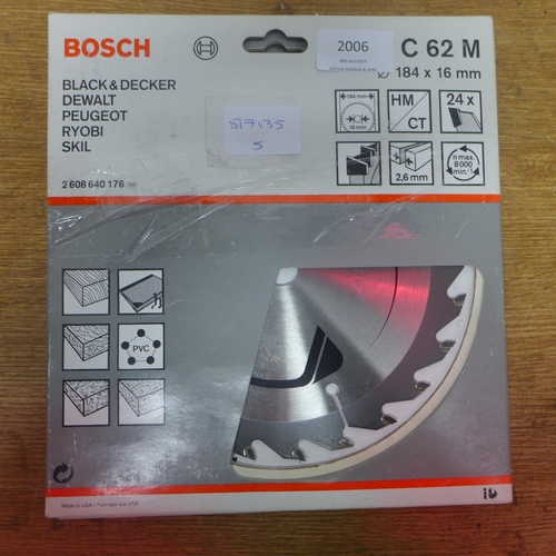 2006 - Bosch circular saw blades 184/16mm