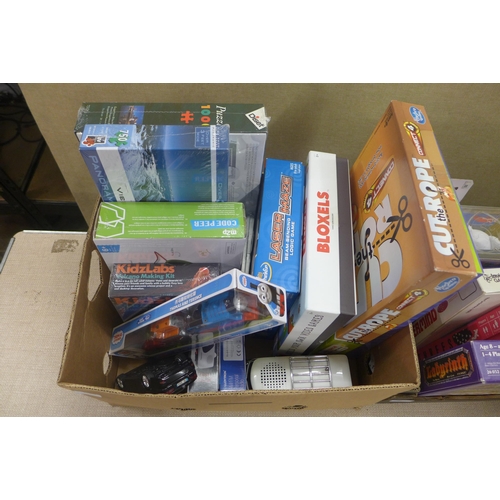 2052 - Two boxes of board games including Labyrinth, Stanley Excavator and more