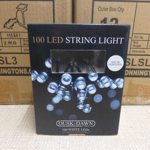 2064 - Dusk Till Dawn LED string lights, two boxes containing twelve boxes of 100 LED lights