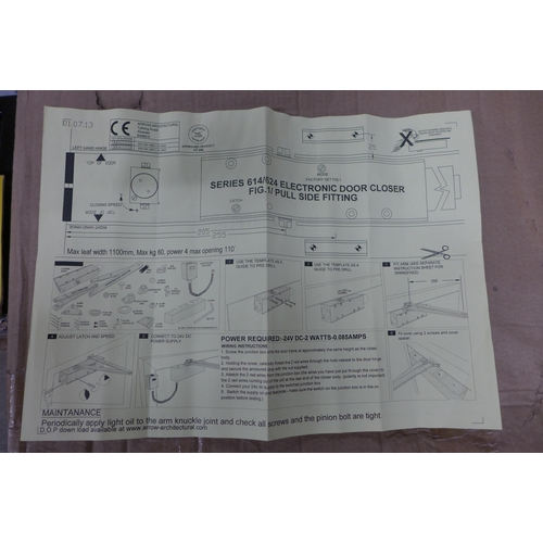 2172 - Three series 614/624 electronic door closers