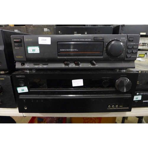 2264 - Goodmans integrated stereo amp GSA6005 and Onkyo amp AV-receiver TX-NR414