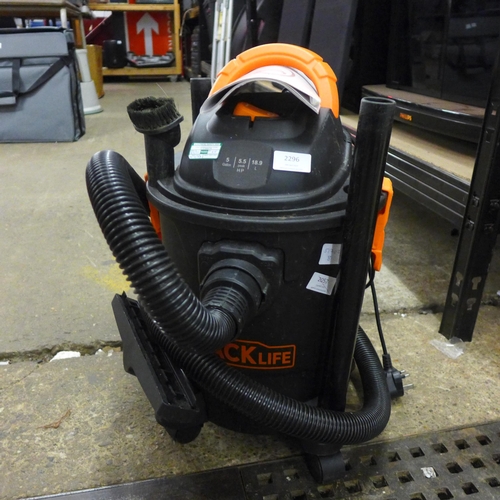 2296 - Tacklife 5 gallon vacuum cleaner with hose & attachments