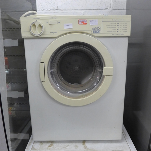 2304 - White Knight dryer - failed electrical safety test due to insulation resistance - sold as scrap only