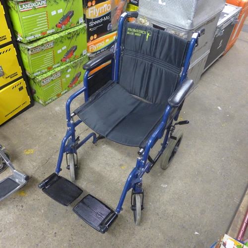 2342 - Promedic Bluebird wheelchair with foot rests