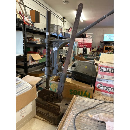 2215 - Black & Decker No.60 bench drill, stand and original Samson guillotine