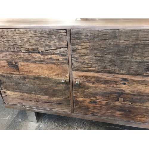 1476 - A railway sleeper large sideboard  - scratched top* This lot is subject to VAT