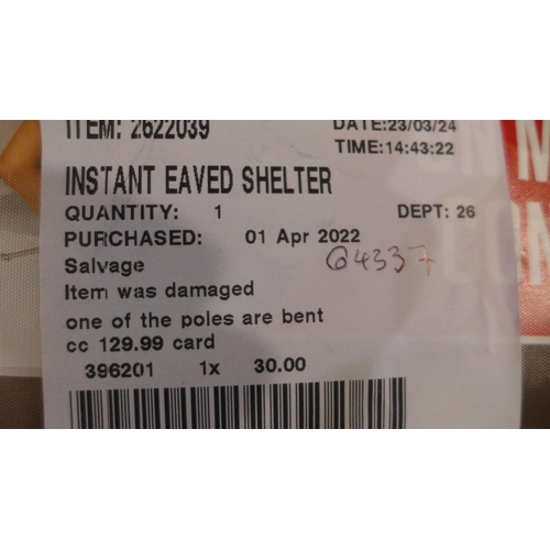 3027 - Coleman Instant eaved shelter 13ft x 13ft (289-222)  * This lot is subject to vat