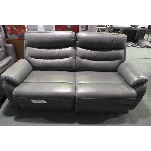 3033 - Fletcher 2.5 Seat Power Recliner Leather Sofa, original RRP £999.99 + VAT (289-224) * This lot is su... 