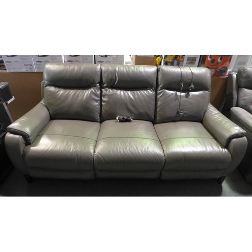 3034 - Barrett 3 Seater Leather Power Reclining Sofa, original RRP £849.99 + VAT (289-427) * This lot is su... 