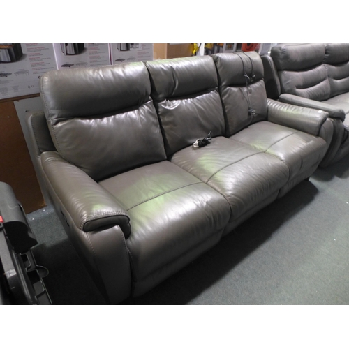 3034 - Barrett 3 Seater Leather Power Reclining Sofa, original RRP £849.99 + VAT (289-427) * This lot is su... 