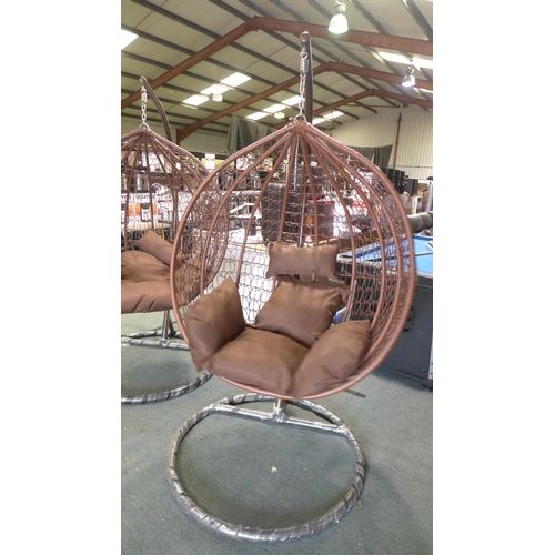 3036 - Basket, swinging/hanging egg chair with seat cushion, indoor/outdoor